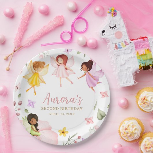 Magical Fairy Princess Verzauberter Garten Geburts Pappteller (Party)