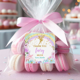 Magical Fairy Rainbow Birthday Favor Stickers Aufkleber