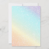 Magical Fairy Rainbow Floral Geburtstag Einladung (Rückseite)