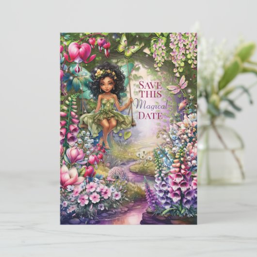 Magical Fairy Rett Date Party Einladung (Stehend Vorderseite)