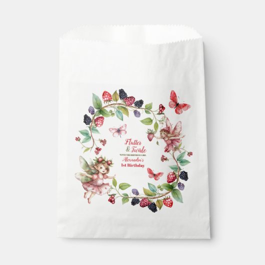 Magical Fairy Strawberry Garden Pixie 1. Geburtsta Geschenktütchen (Vorderseite)