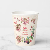 Magical Fairy Strawberry Garden Pixie 1. Geburtsta Pappbecher (Rückseite)