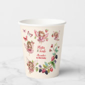 Magical Fairy Strawberry Garden Pixie 1. Geburtsta Pappbecher (Vorderseite)