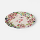 Magical Fairy Strawberry Garden Pixie 1. Geburtsta Pappteller (Schrägansicht)