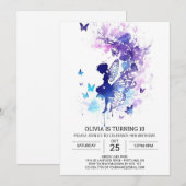 Magical Fairy Tale Birthday Einladung (Vorne/Hinten)