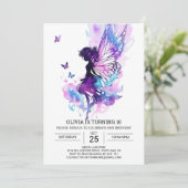 Magical Fairy Tale Birthday Magie Einladung (Stehend Vorderseite)