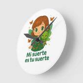 Magical Fairy Wall Clock - ManoMadre Tati Collecti Runde Wanduhr (Winkel)