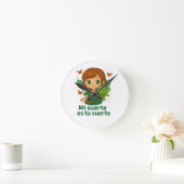 Magical Fairy Wall Clock - ManoMadre Tati Collecti Runde Wanduhr (Zuhause)
