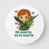 Magical Fairy Wall Clock - ManoMadre Tati Collecti Runde Wanduhr (Vorderseite)