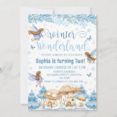 Magical Fairy Winter Wonderland Geburtstag Einladung (Vorderseite)
