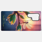 Magical fairy with dewdrop lantern on the branch samsung galaxy hülle (Rückseite (Horizontal))