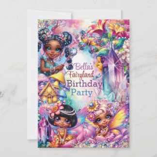 Magical Fairyland Birthday Party Einladung