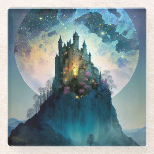 Magical Fantasy Castle Glass Untersetzer