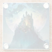 Magical Fantasy Castle Glass Untersetzer (Rückseite)