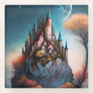 Magical Fantasy Castle Glass Untersetzer