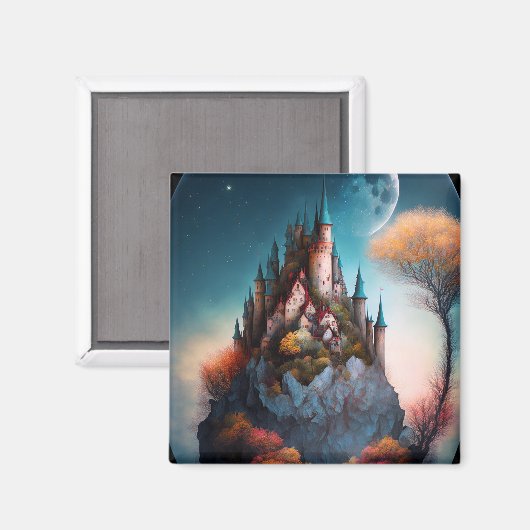 Magical Fantasy Castle Magnet (Vorderseite/Rückseite)