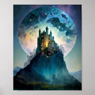Magical Fantasy Castle Poster