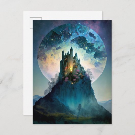 Magical Fantasy Castle Postkarte (Vorne/Hinten)
