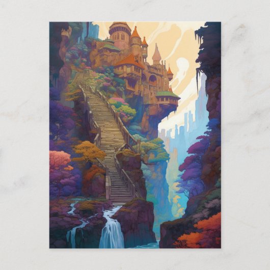 Magical Fantasy Castle Postkarte (Vorderseite)