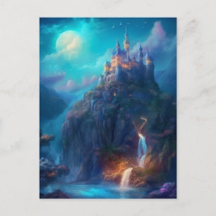 Magical Fantasy Castle Postkarte