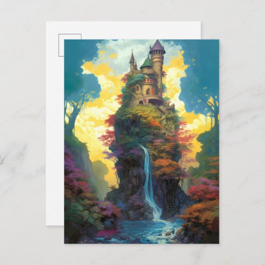 Magical Fantasy Castle Postkarte (Vorne/Hinten)