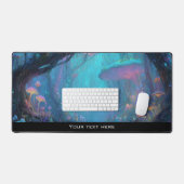 Magical Fantasy Enchanted Mushroom Forest Woodland Schreibtischunterlage (Tastatur & Maus)