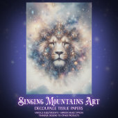 Magical Fantasy Lion Decoupage Seidenpapier