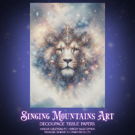 Magical Fantasy Lion Decoupage Seidenpapier