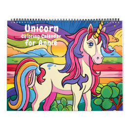 Magical Fantasy Unicorn Coloring Calendar Kalender