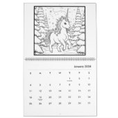 Magical Fantasy Unicorn Coloring Calendar Kalender (Jan 2026)