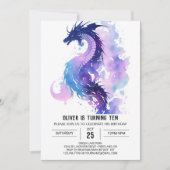 Magical Fierce Dragon Birthday Einladung (Vorderseite)