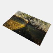 Magical fireflies dreamy landscape fußmatte (Schrägansicht)