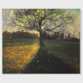 Magical fireflies dreamy landscape geschenkpapier (Flach)