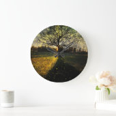 Magical fireflies dreamy landscape große wanduhr (Zuhause)