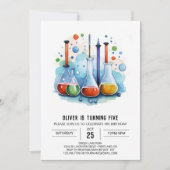 Magical Flask Experimental Scientist zum Geburtsta Einladung (Vorderseite)