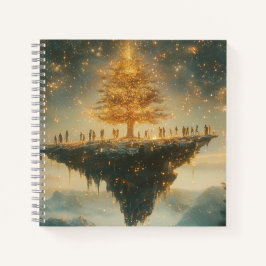 Magical Floating Christmas Tree Notebook Notizblock