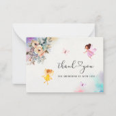 Magical Floral Faicess Princess Watercolor vielen Mitteilungskarte (Vorderseite)