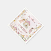 Magical Floral Fairy Birthday Napkins Serviette (Ecke)