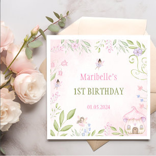 Magical Floral Fairy Birthday Napkins Serviette
