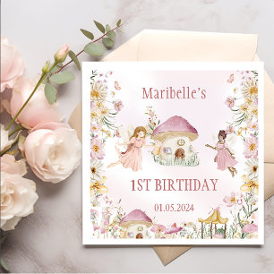 Magical Floral Fairy Birthday Napkins Serviette