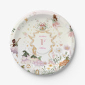 Magical Floral Fairy Birthday Party Pappteller (Vorderseite)