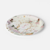 Magical Floral Fairy Birthday Party Pappteller (Schrägansicht)