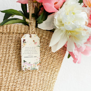 Magical Floral Fairy Geburtstag Geschenkanhänger