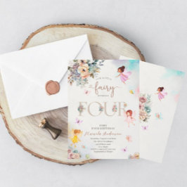 Magical Floral Fairy Princess dreht vier Wetten Einladung