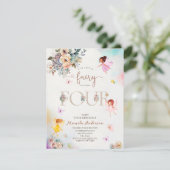 Magical Floral Fairy Princess dreht vier Wetten Einladung (Stehend Vorderseite)