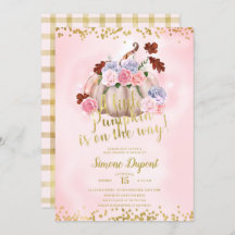 Magical Floral Little Pumpkin Girl Babydusche