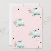 Magical Floral Pumpkin Stars Geburtstag Einladung (Rückseite)