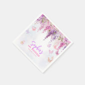 Magical Floral Wisteria Butterly Kindergeburtstag Serviette
