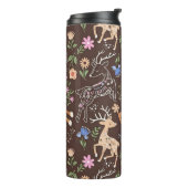 Magical Folk Art Deer in a Woodland Forest Thermosbecher (Nach links gedreht)