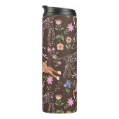 Magical Folk Art Deer in a Woodland Forest Thermosbecher (Nach rechts gedreht)